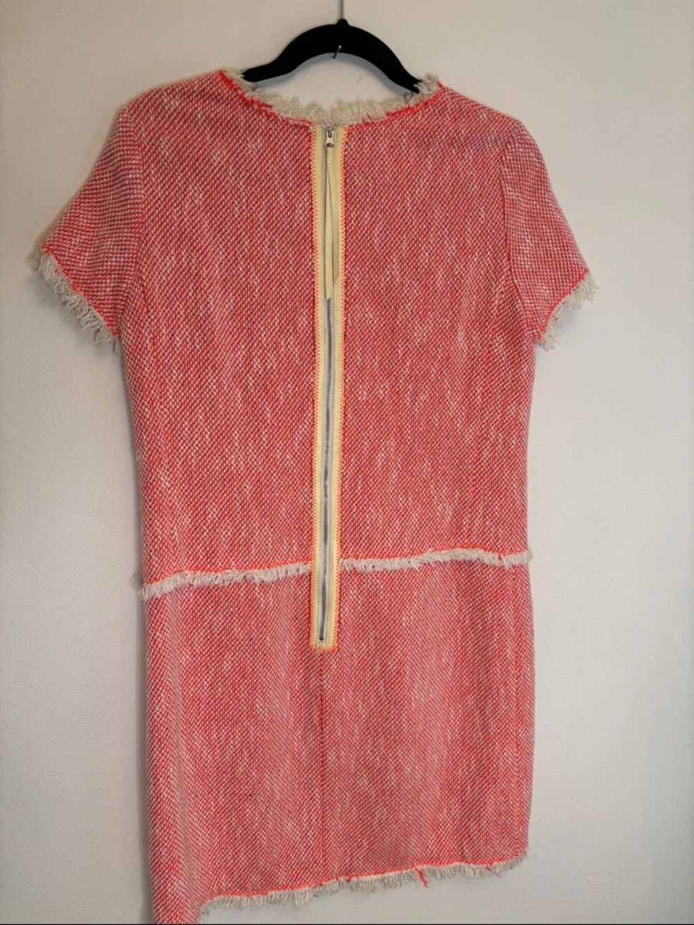 Rebecca Taylor Coral Tweed Shift Dress – Size 6 - Picture 11 of 14